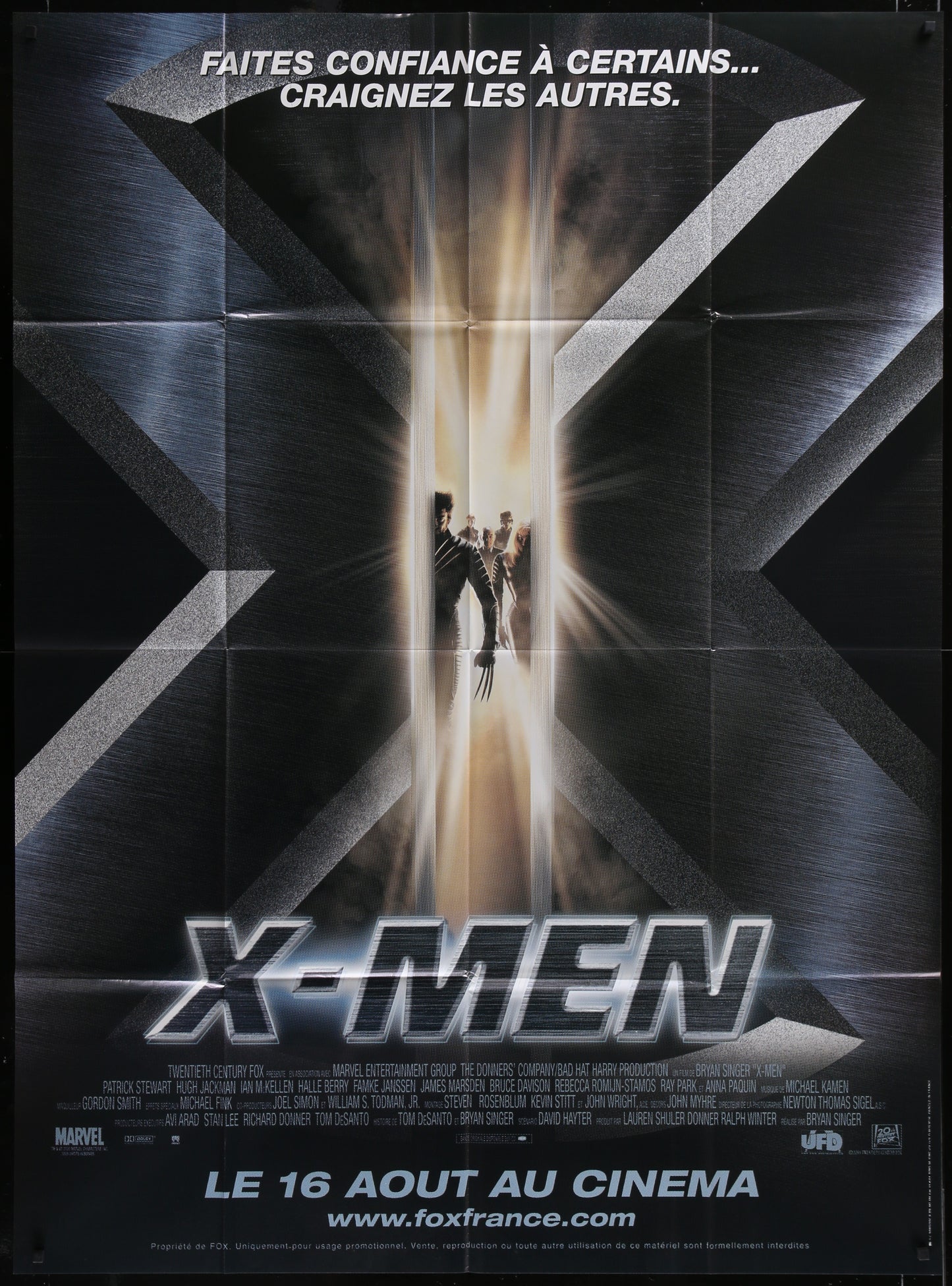 X-Men (2000) Original French One Panel Movie Poster