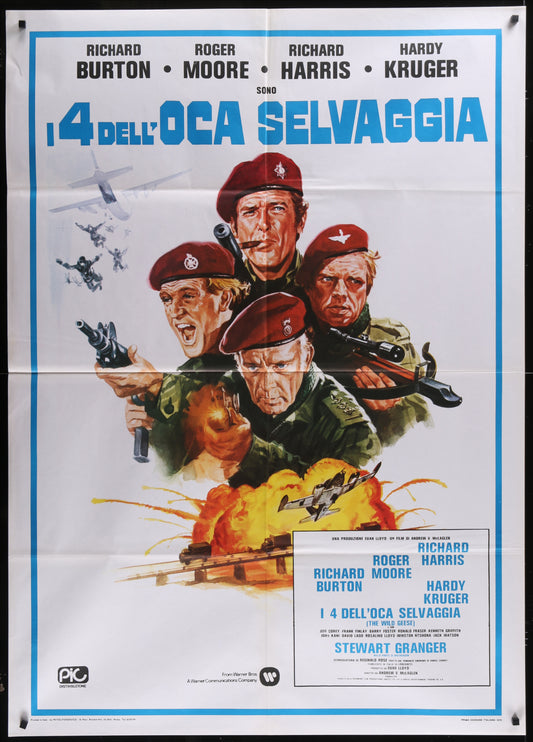 The Wild Geese (1980s RR) Original Italian One Panel Movie Poster