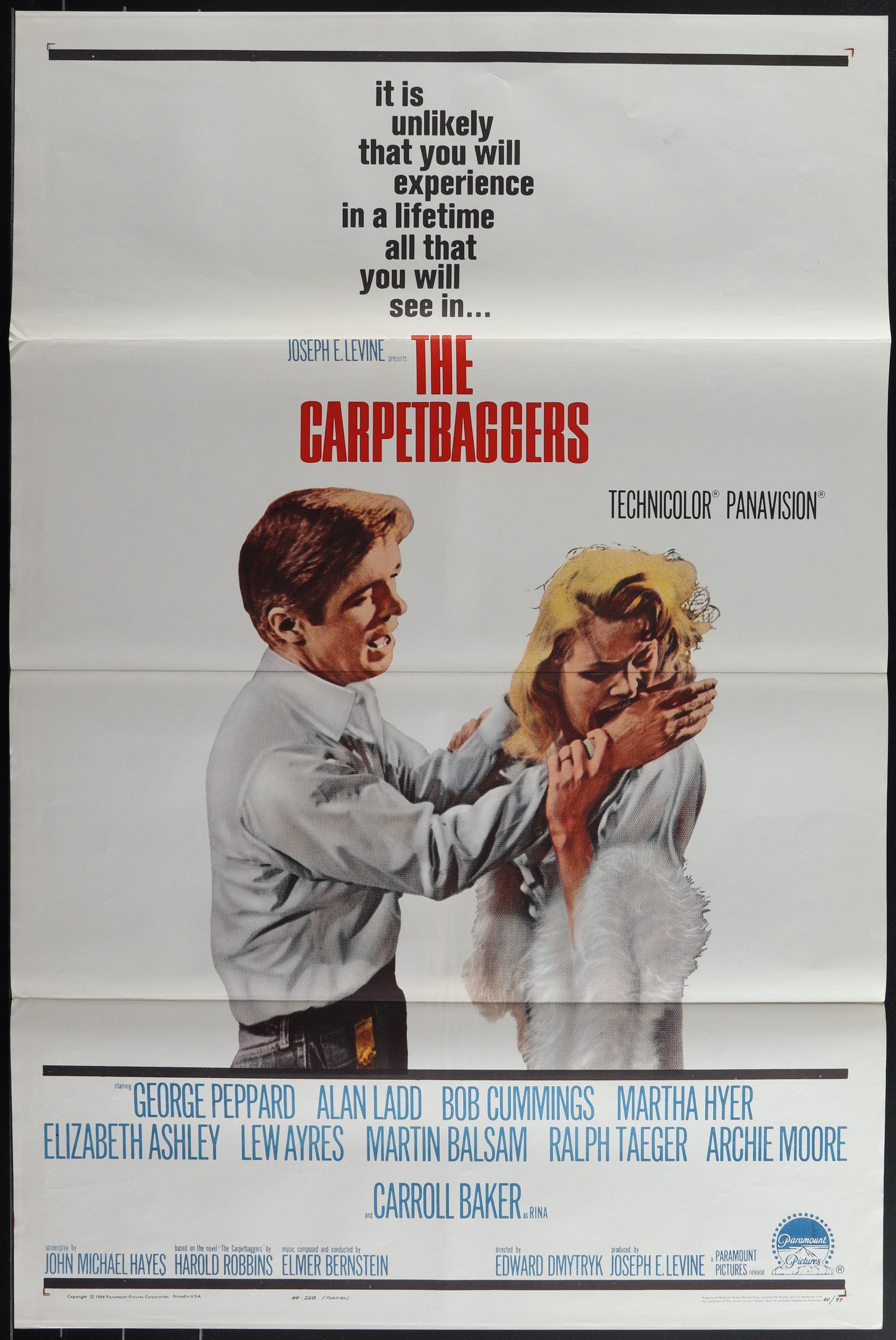 The Carpetbaggers (1964) Original US One Sheet Movie Poster