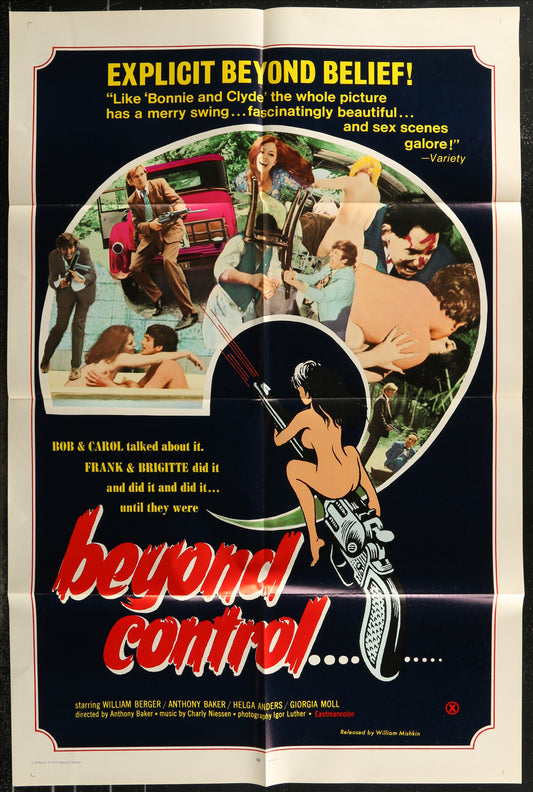 Beyond Control (1970) Original US One Sheet Movie Poster