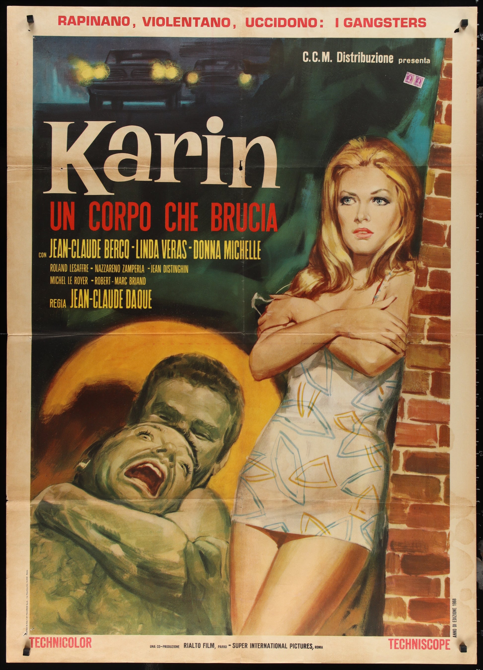 Karin (1969) Original Italian One Panel Movie Poster