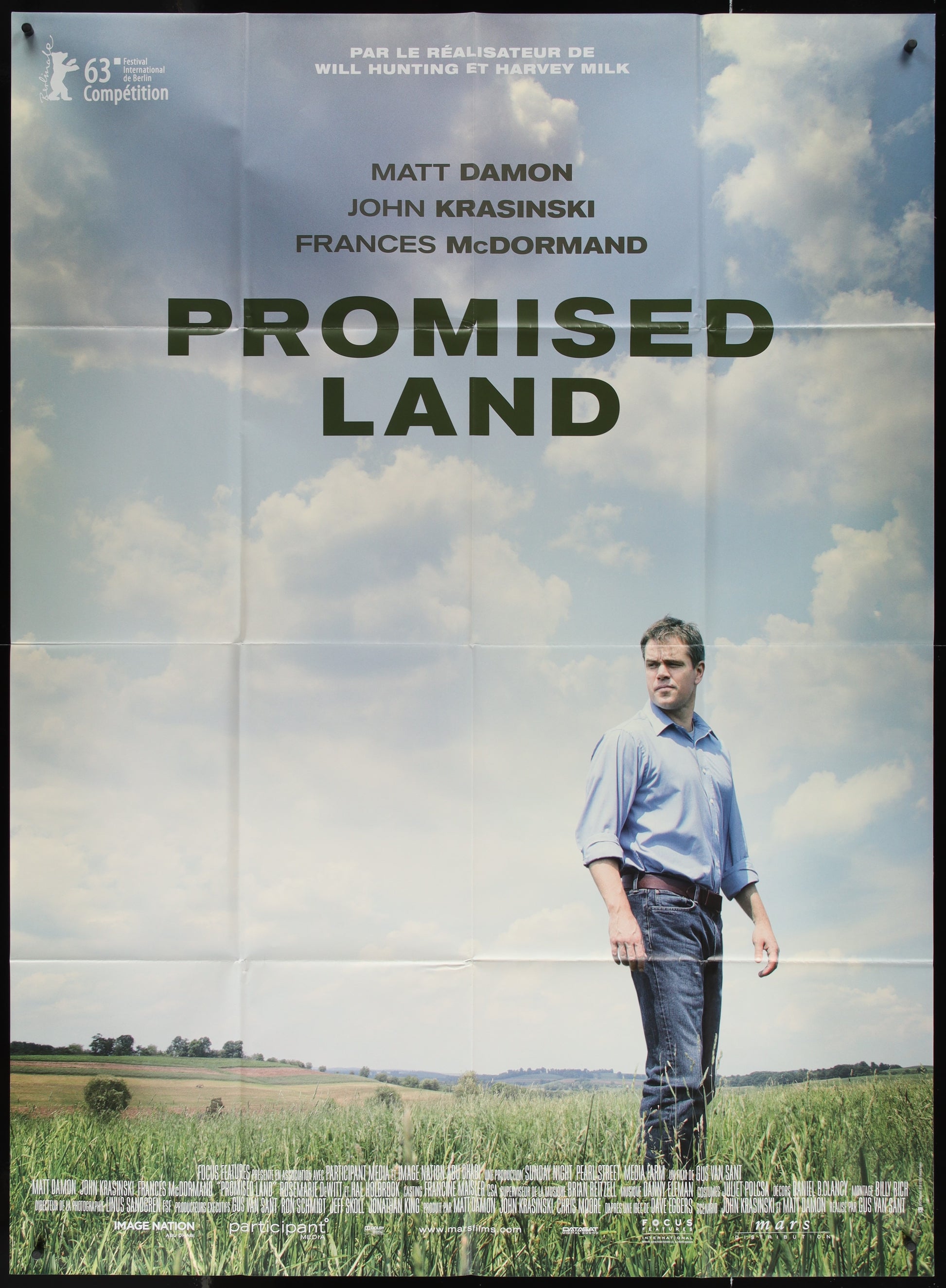 Promised Land (2013) Original French One Panel Movie Poster