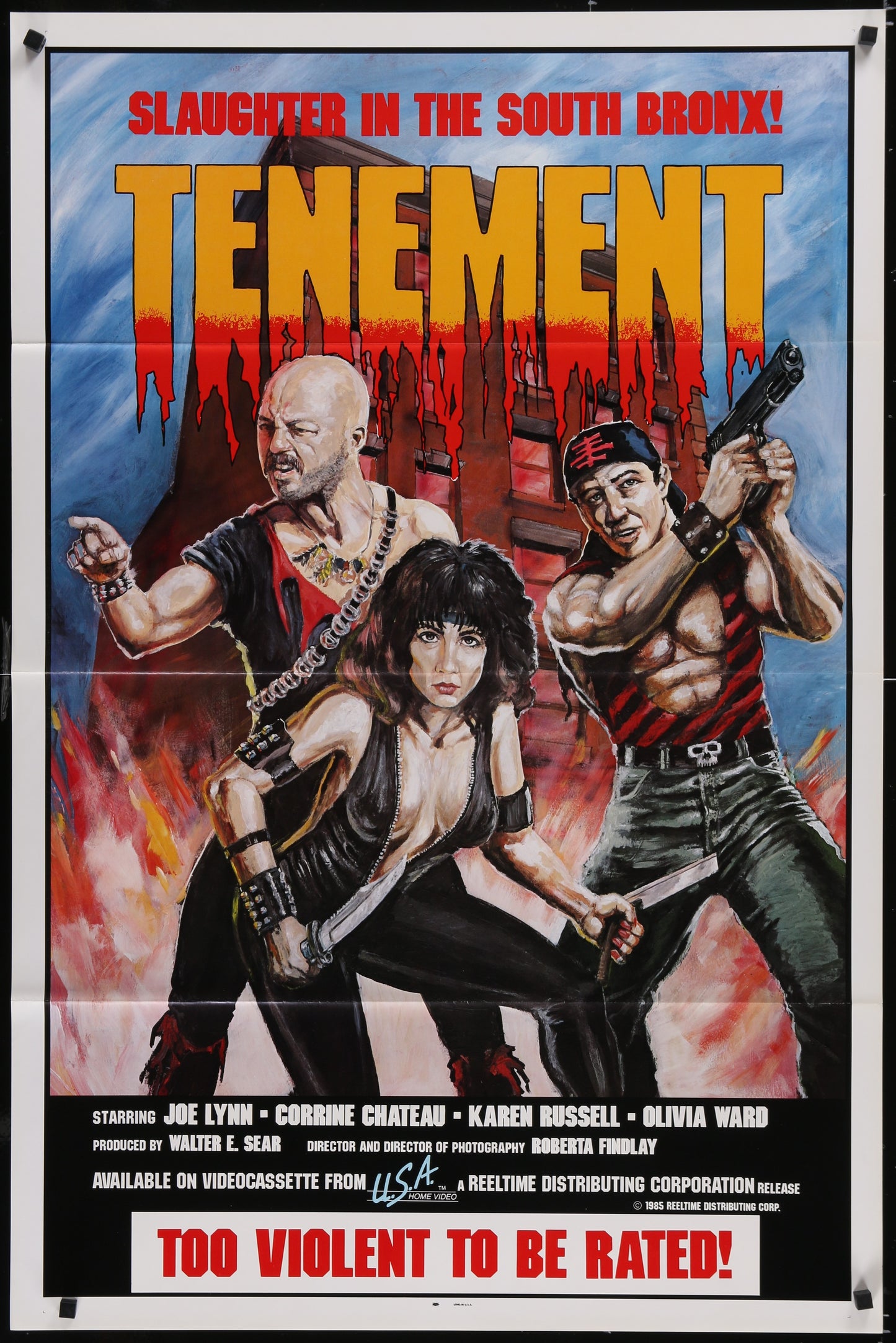 Tenement (1985) Original US Video Store Poster