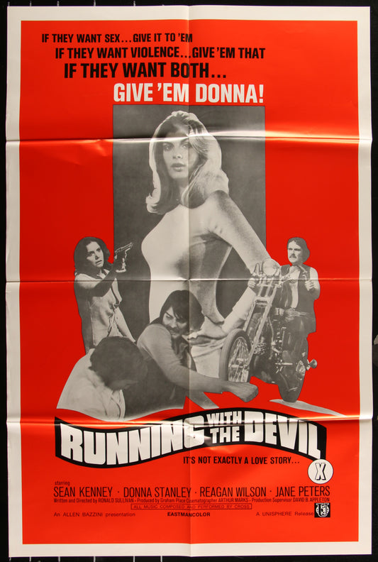 Running With The Devil (1973) Original US One Sheet Movie Poster