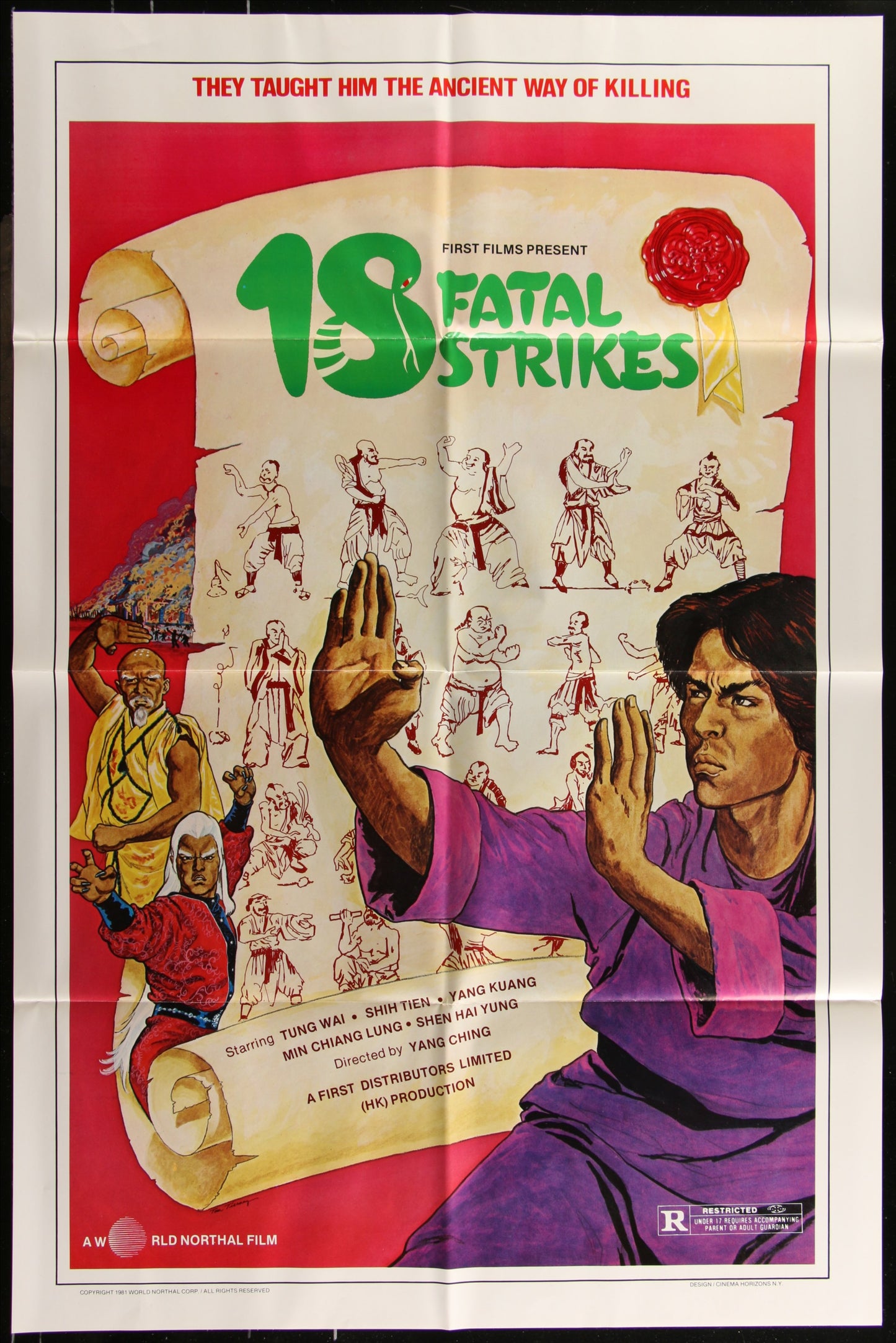 18 Fatal Strikes (1981) Original US One Sheet Movie Poster