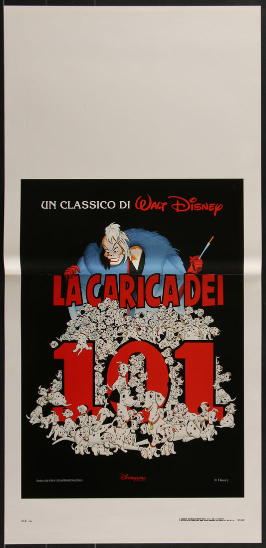 101 Dalmatians (1990s RR) Original Italian Locandina Movie Poster