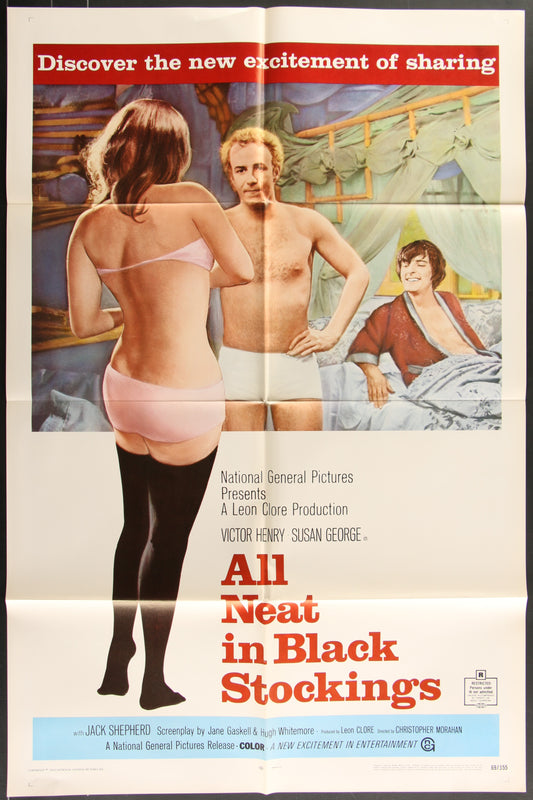 All Neat In Black Stockings (1969) Original US One Sheet Movie Poster