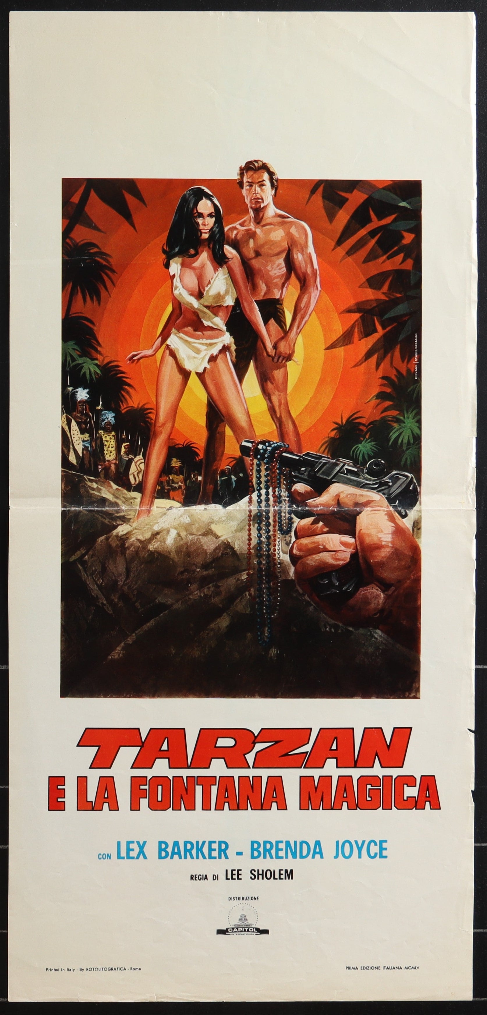 Tarzan's Magic Fountain (1949) Original Italian Locandina Movie Poster