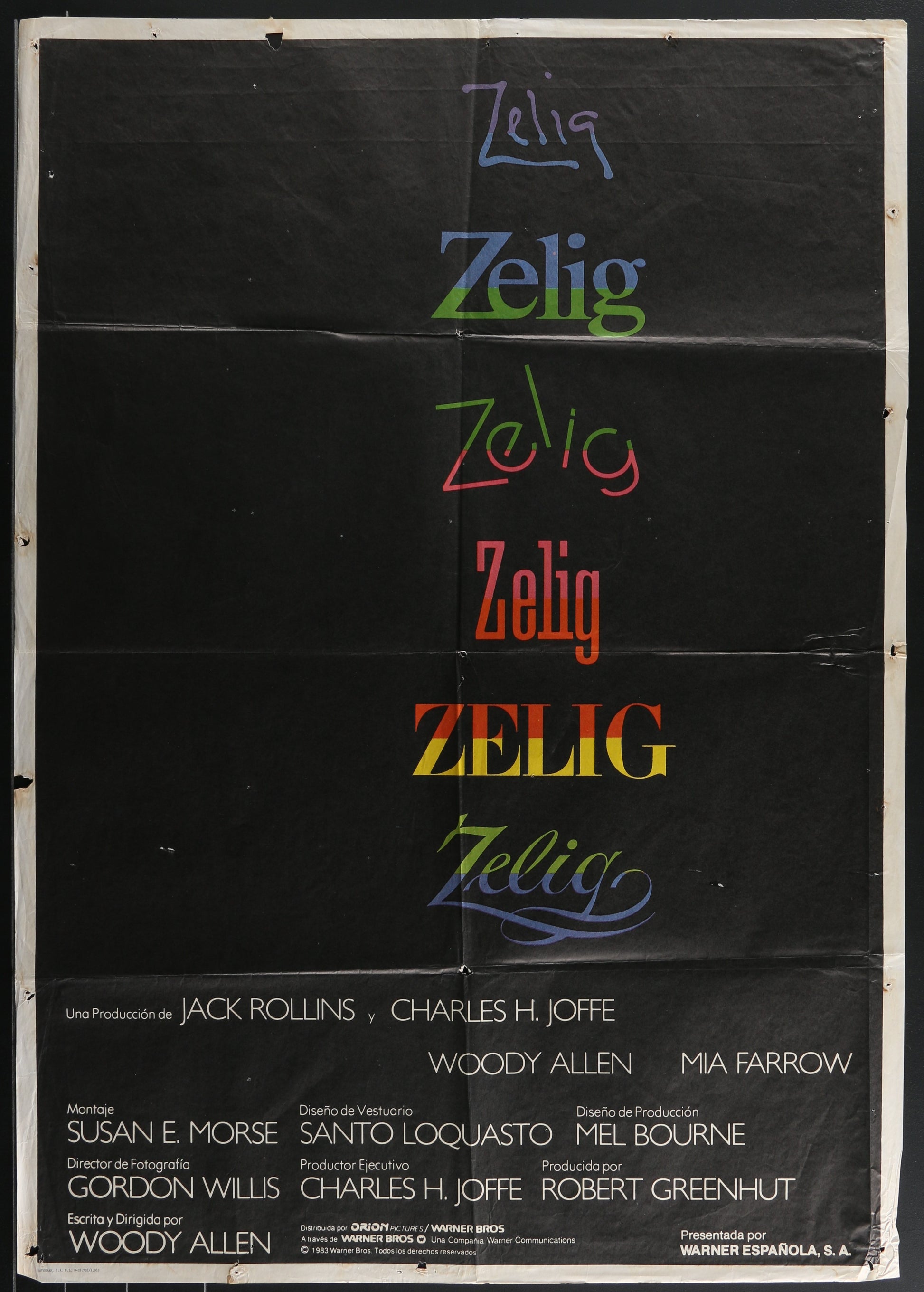 Zelig (1983) Original Spanish Movie Poster