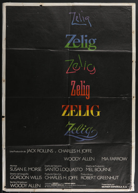 Zelig (1983) Original Spanish Movie Poster