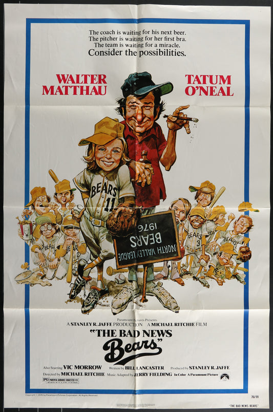 Bad News Bears (1976) Original US One Sheet Movie Poster