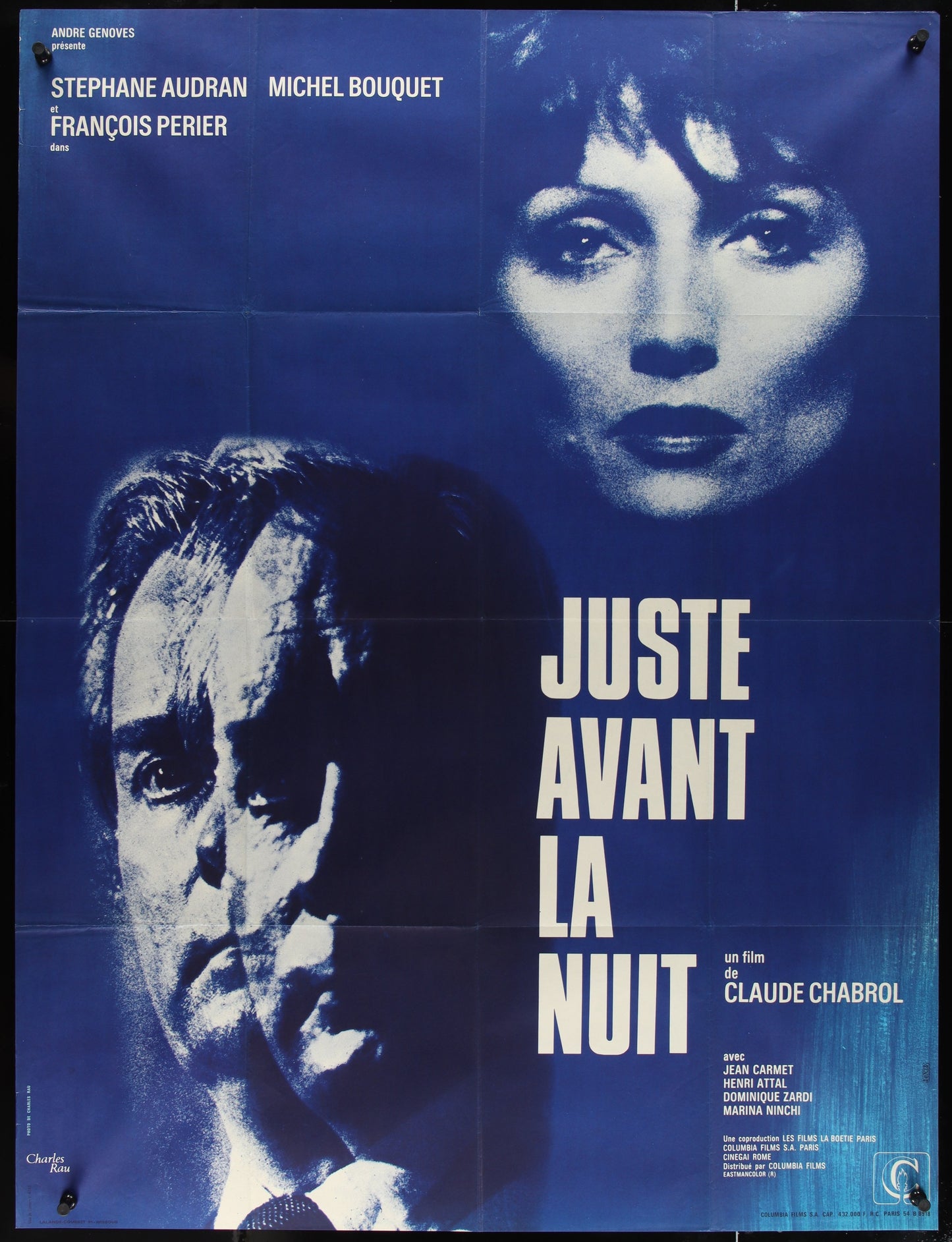 Juste Avant La Nuit (1971) Original French Grande Movie Poster