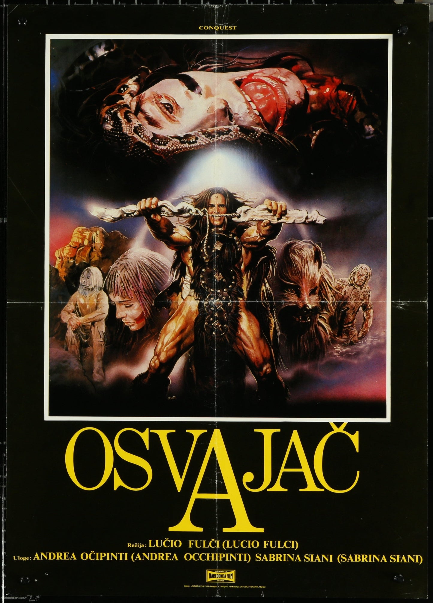 Conquest (1984) Original Yugoslav Movie Poster