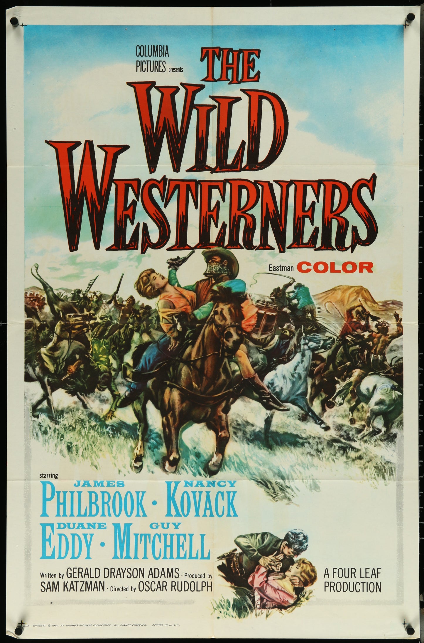 The Wild Westerners (1962) Original US One Sheet Movie Poster
