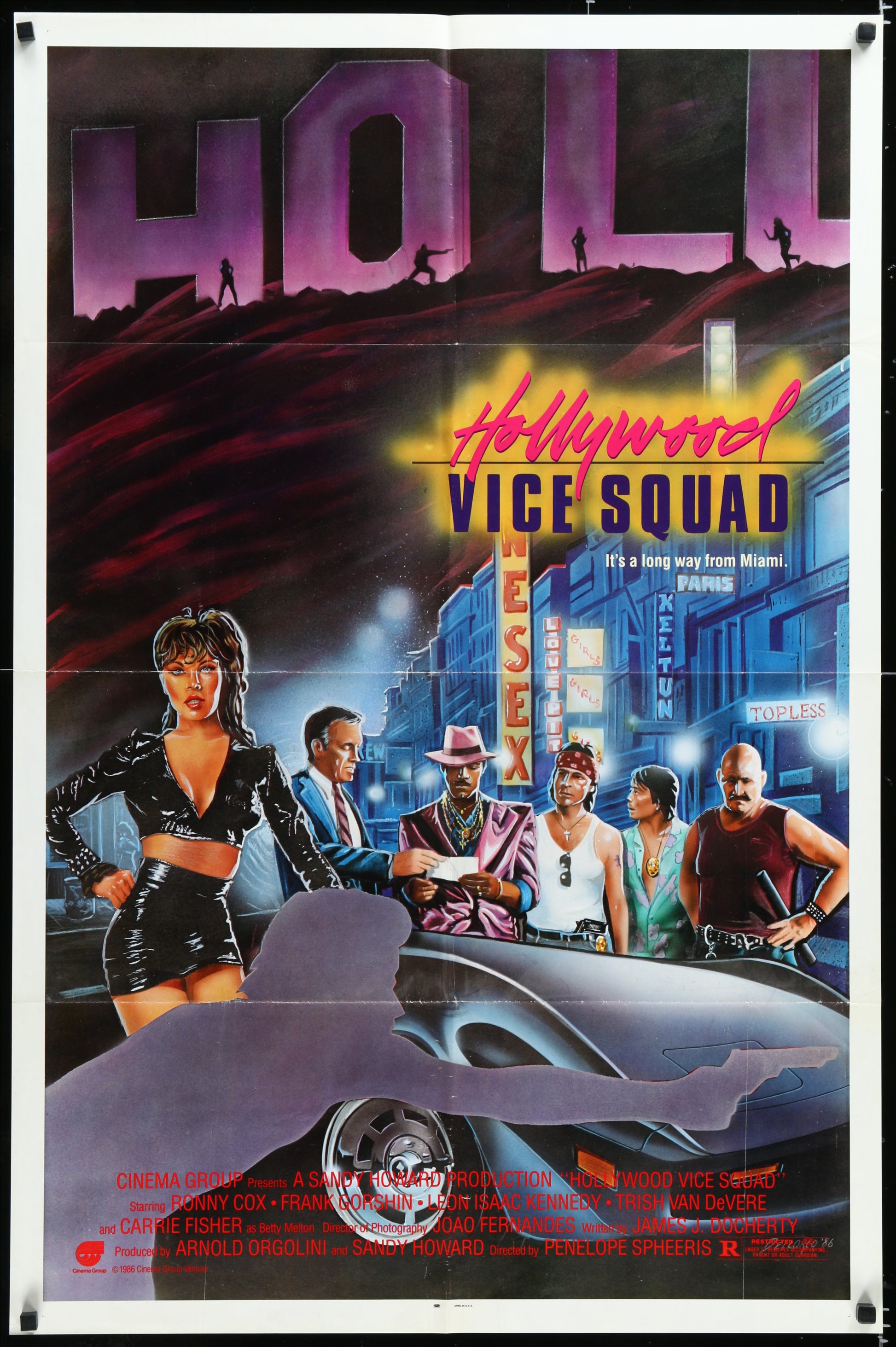 Hollywood Vice Squad (1986) Original US One Sheet Movie Poster