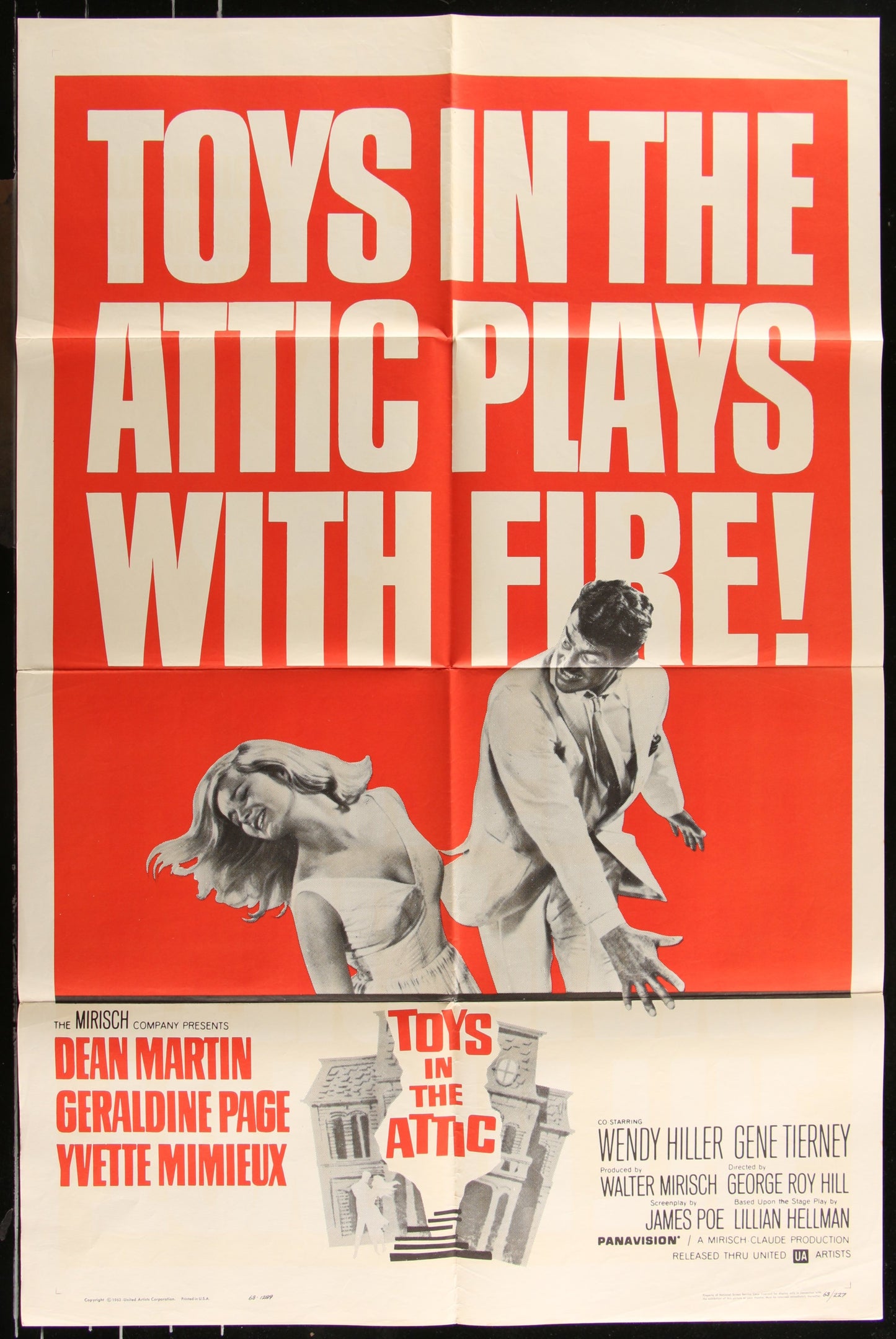 Toys In The Attic (1963) Original US One Sheet Movie Poster