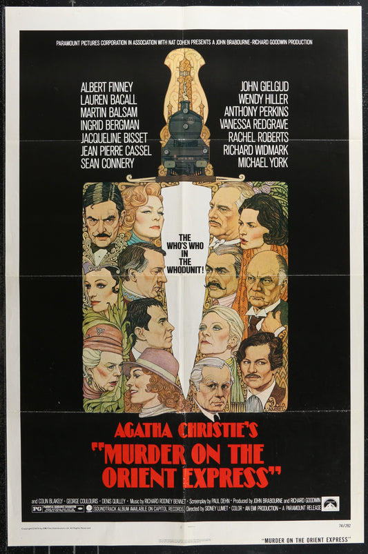 Murder On The Orient Express (1974) Original US One Sheet Movie Poster