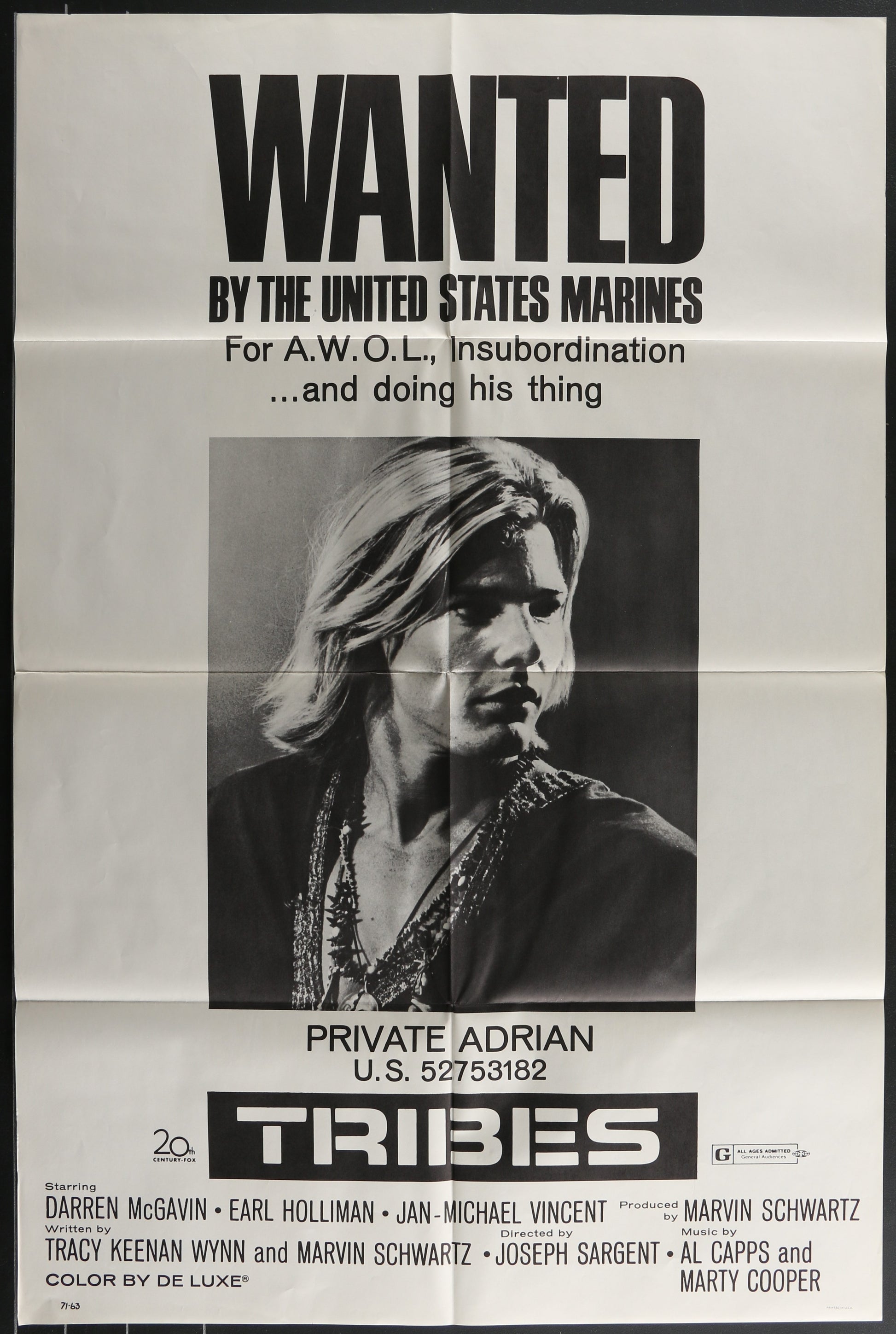 Tribes (1971) Original US One Sheet Movie Poster