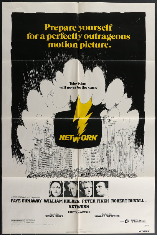 Network (1976) Original US One Sheet Movie Poster