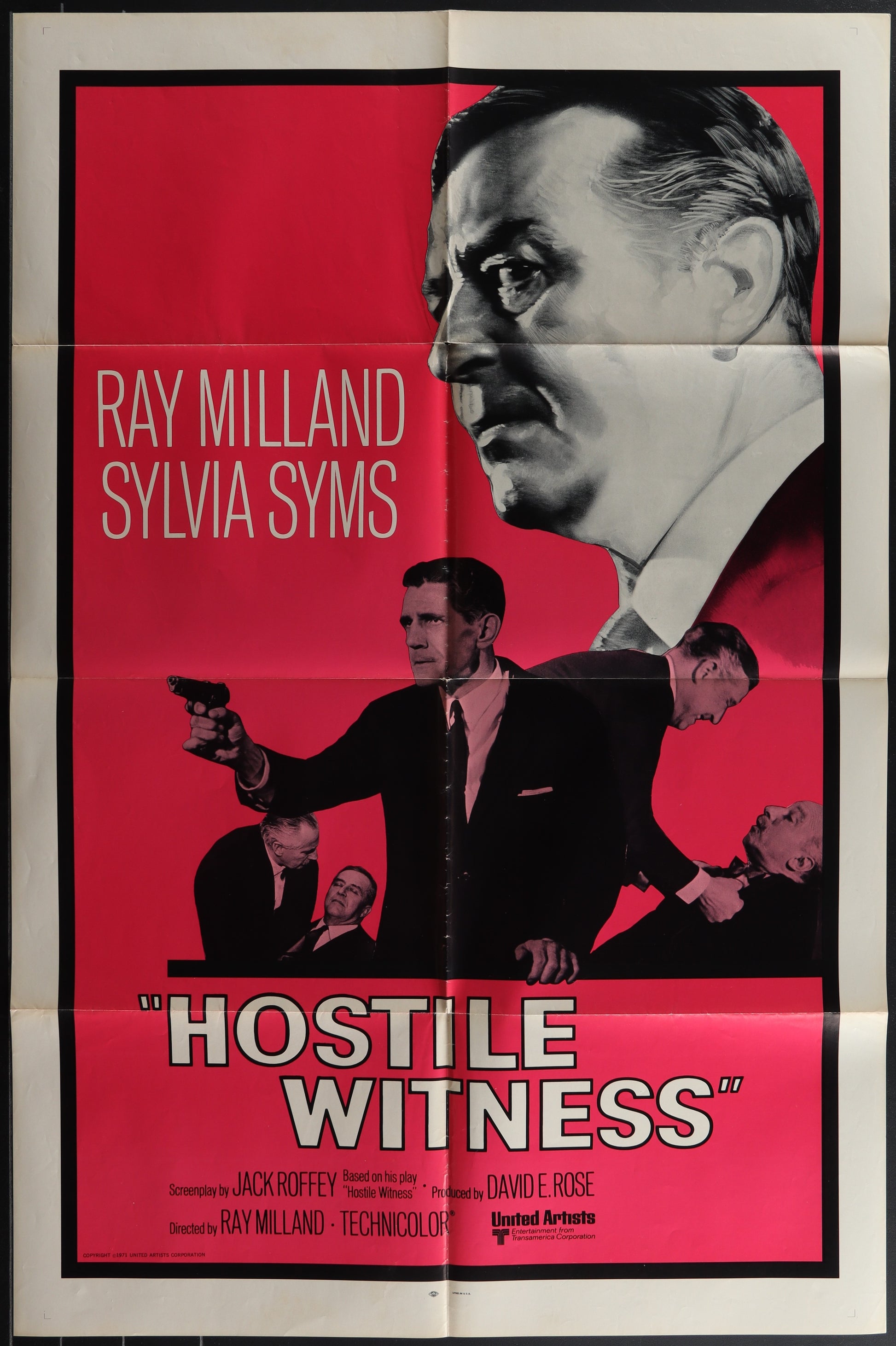 Hostile Witness (1968) Original US One Sheet Movie Poster