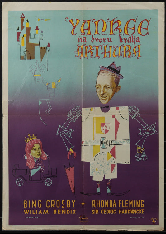 A Connecticut Yankee In King Arthur's Court (1949) Original Yugoslav Movie Poster