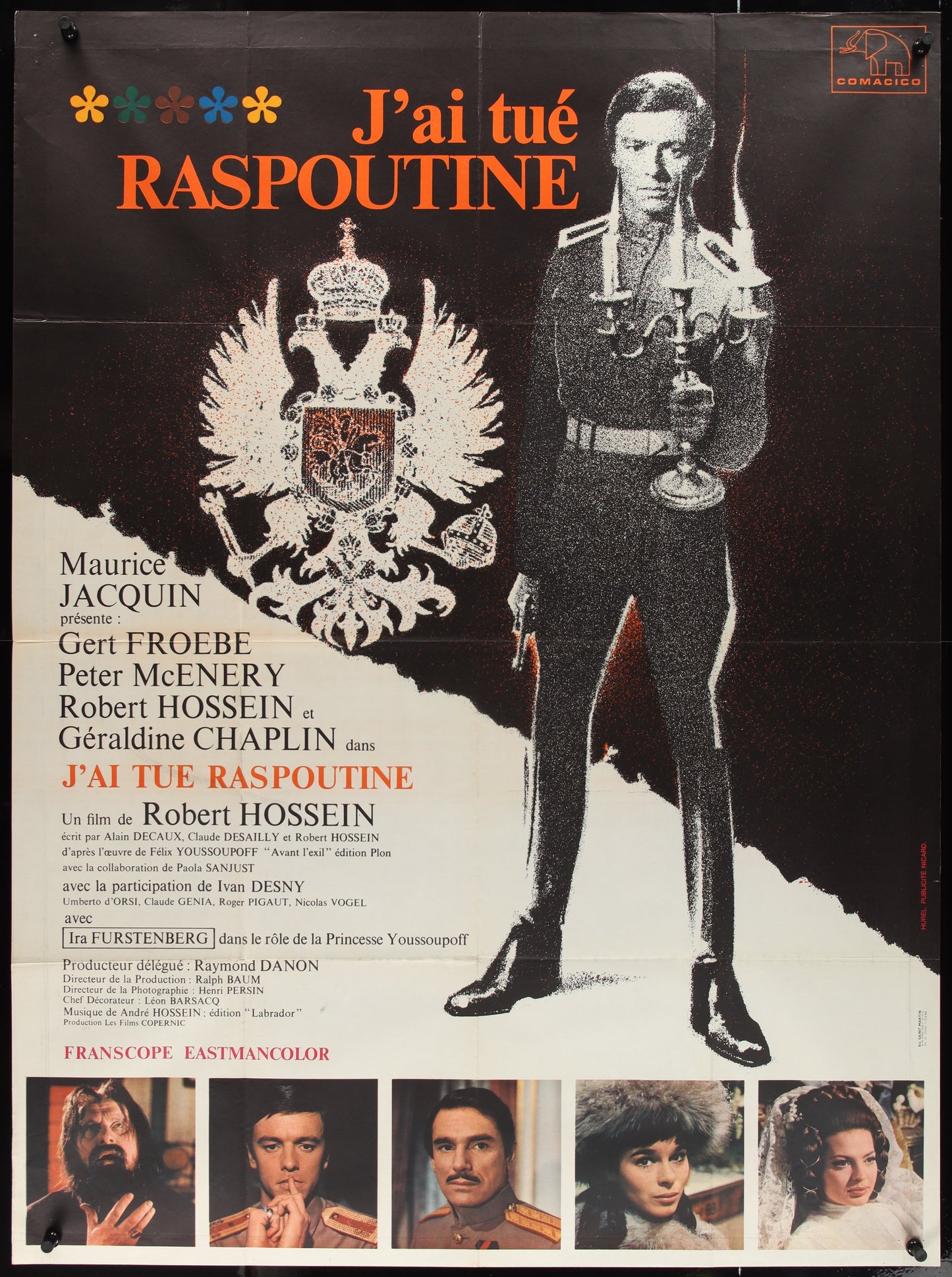 J'ai Tue Raspoutine (1967) Original French Grande Movie Poster