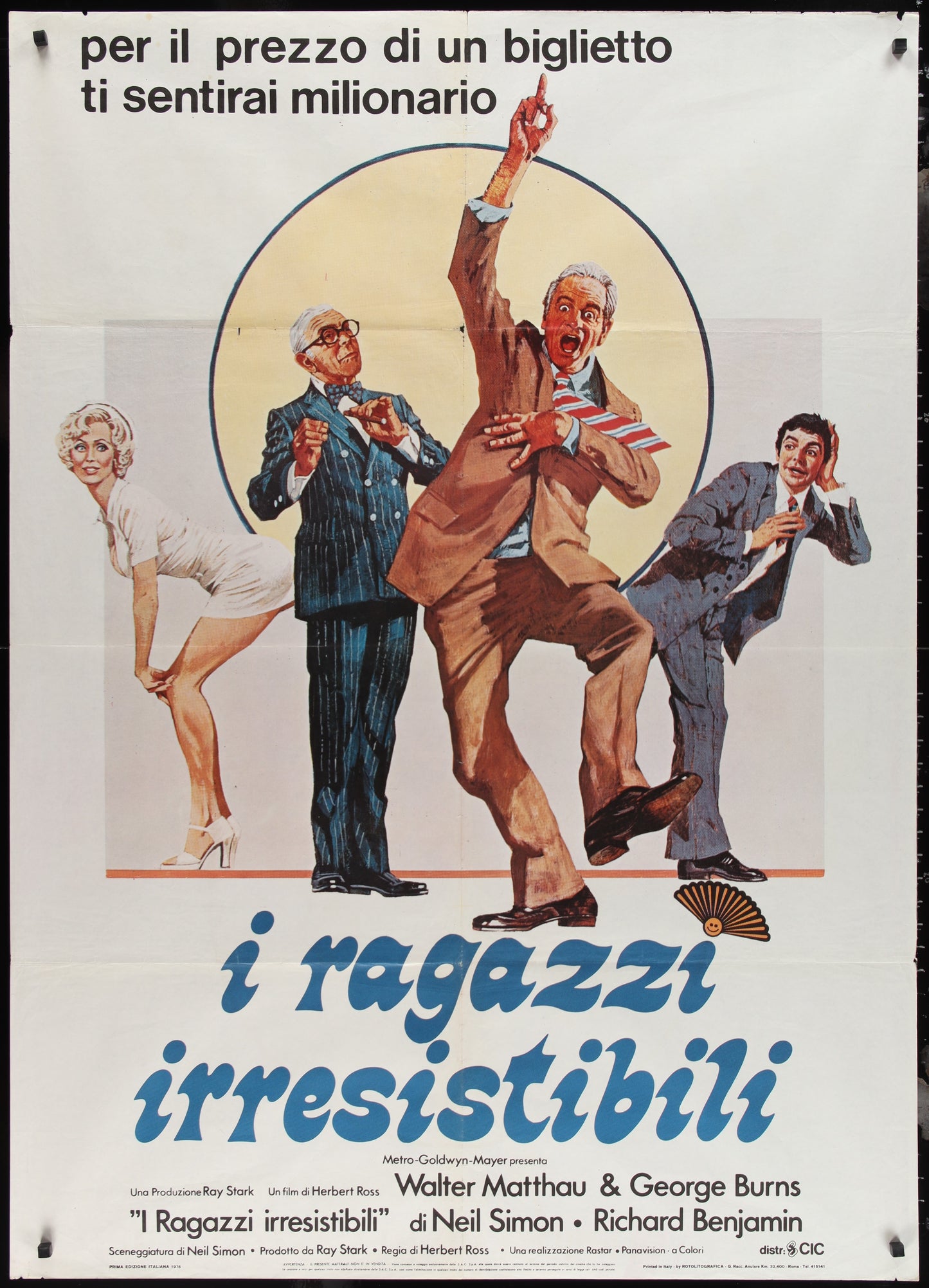 The Sunshine Boys (1976) Original Italian One Panel Movie Poster