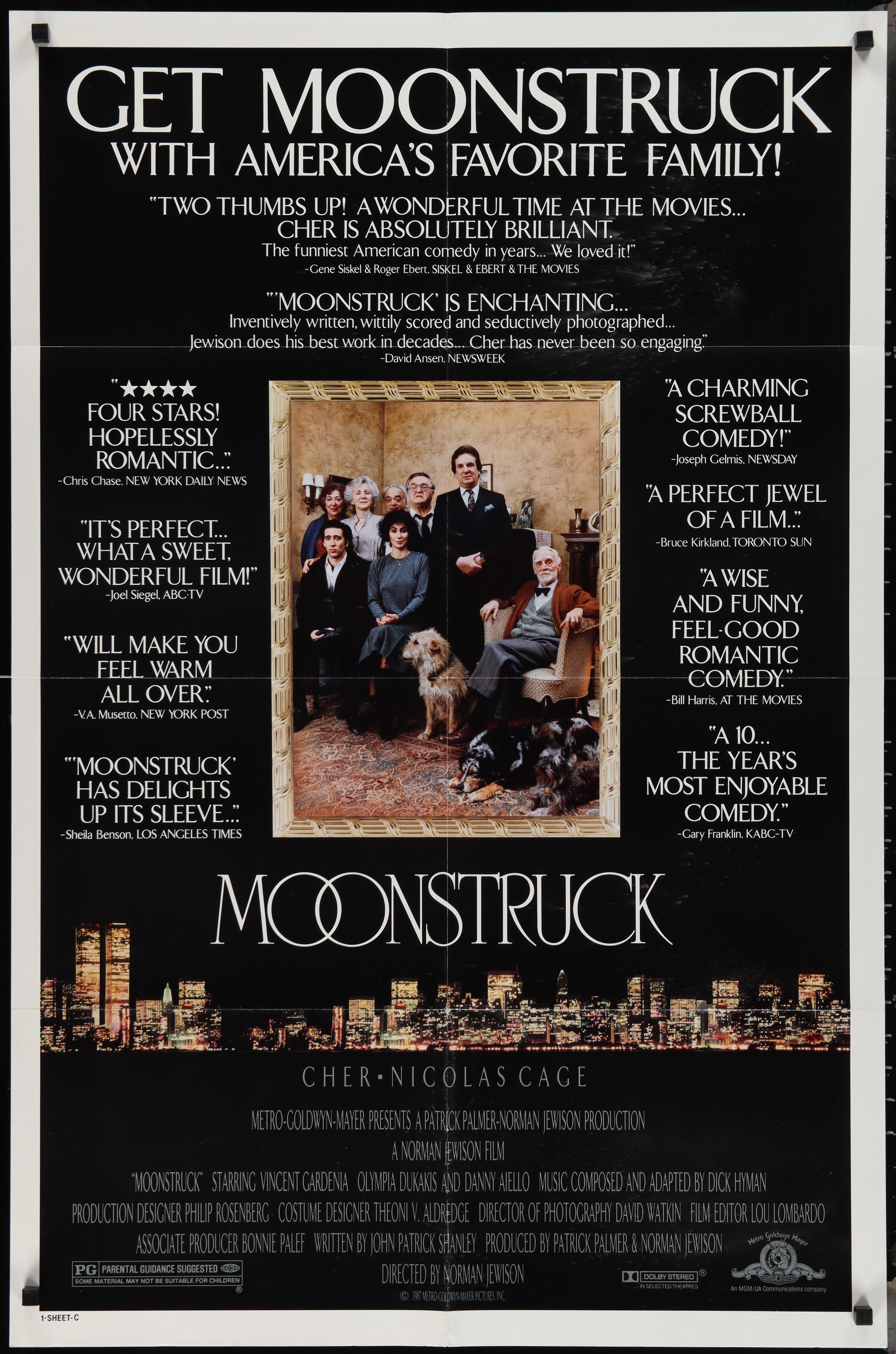 Moonstruck (1987) Original US One Sheet Movie Poster
