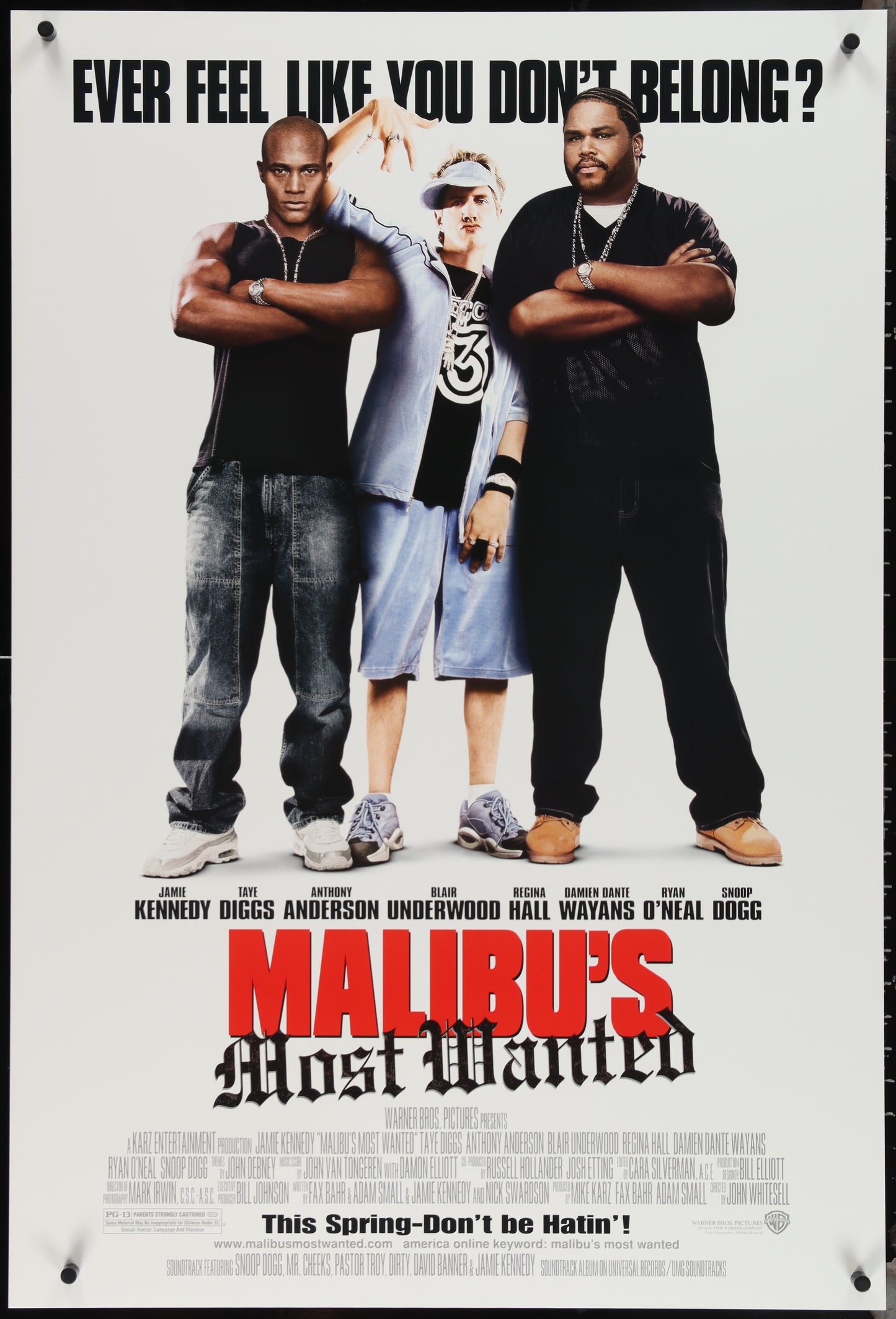 Malibu's Most Wanted (2003) Original US One Sheet Movie Poster