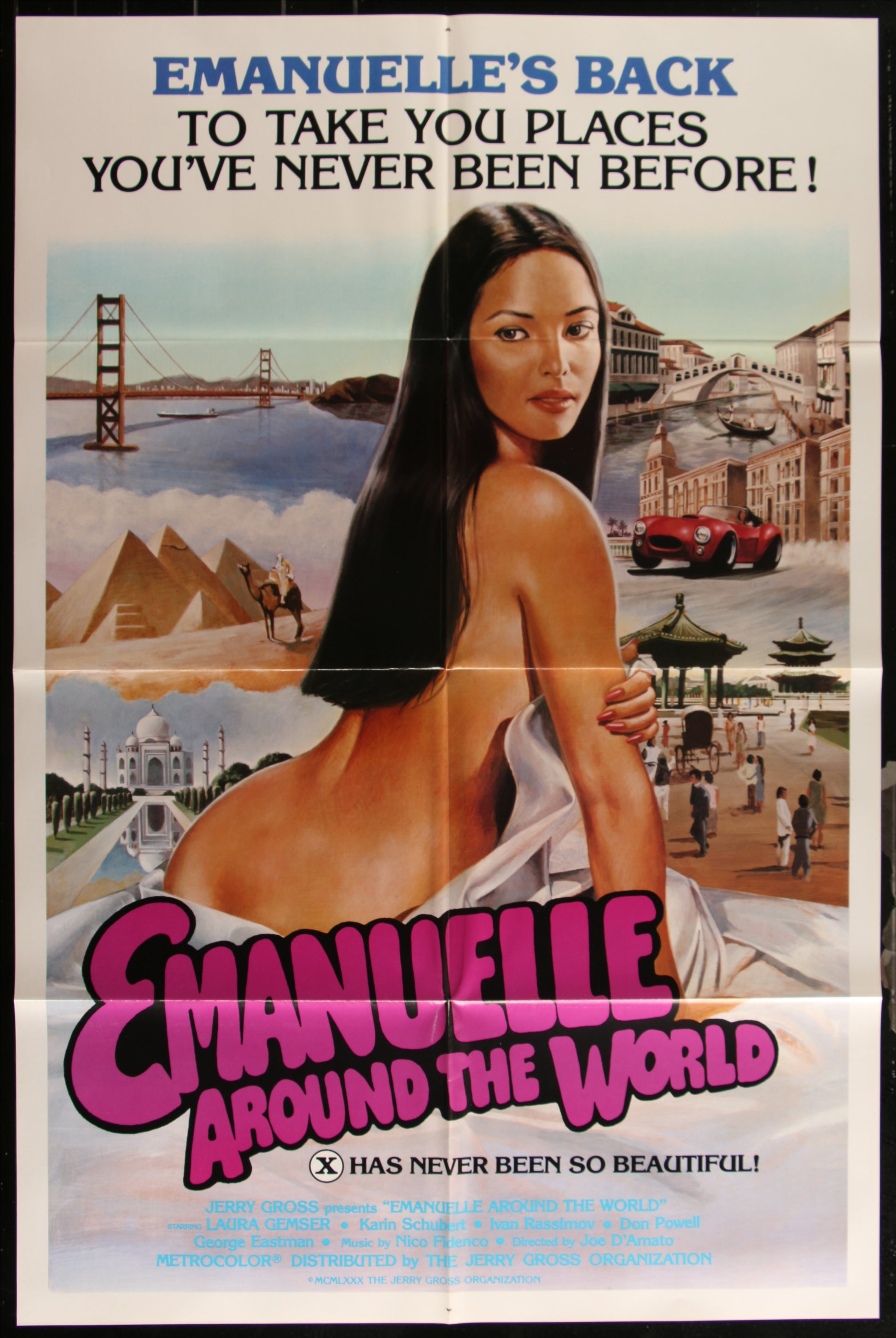 Emanuelle Around The World (1980) Original US One Sheet Movie Poster