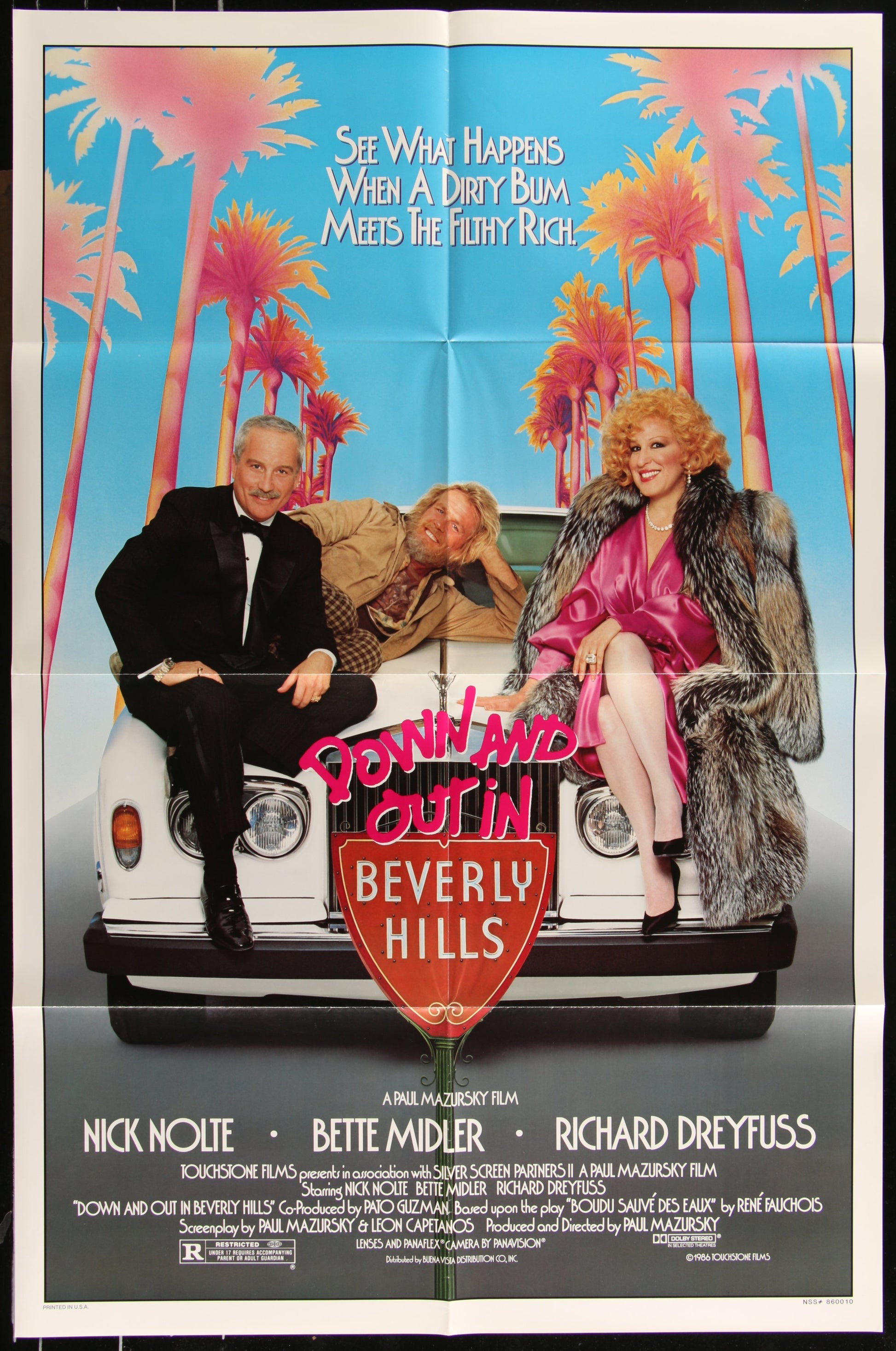 Down And Out In Beverly Hills (1986) Original US One Sheet Movie Poster