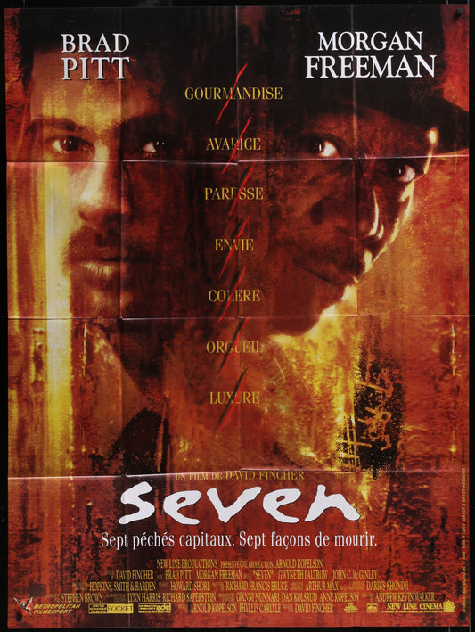 Seven (1995) Original French One Panel Movie Poster