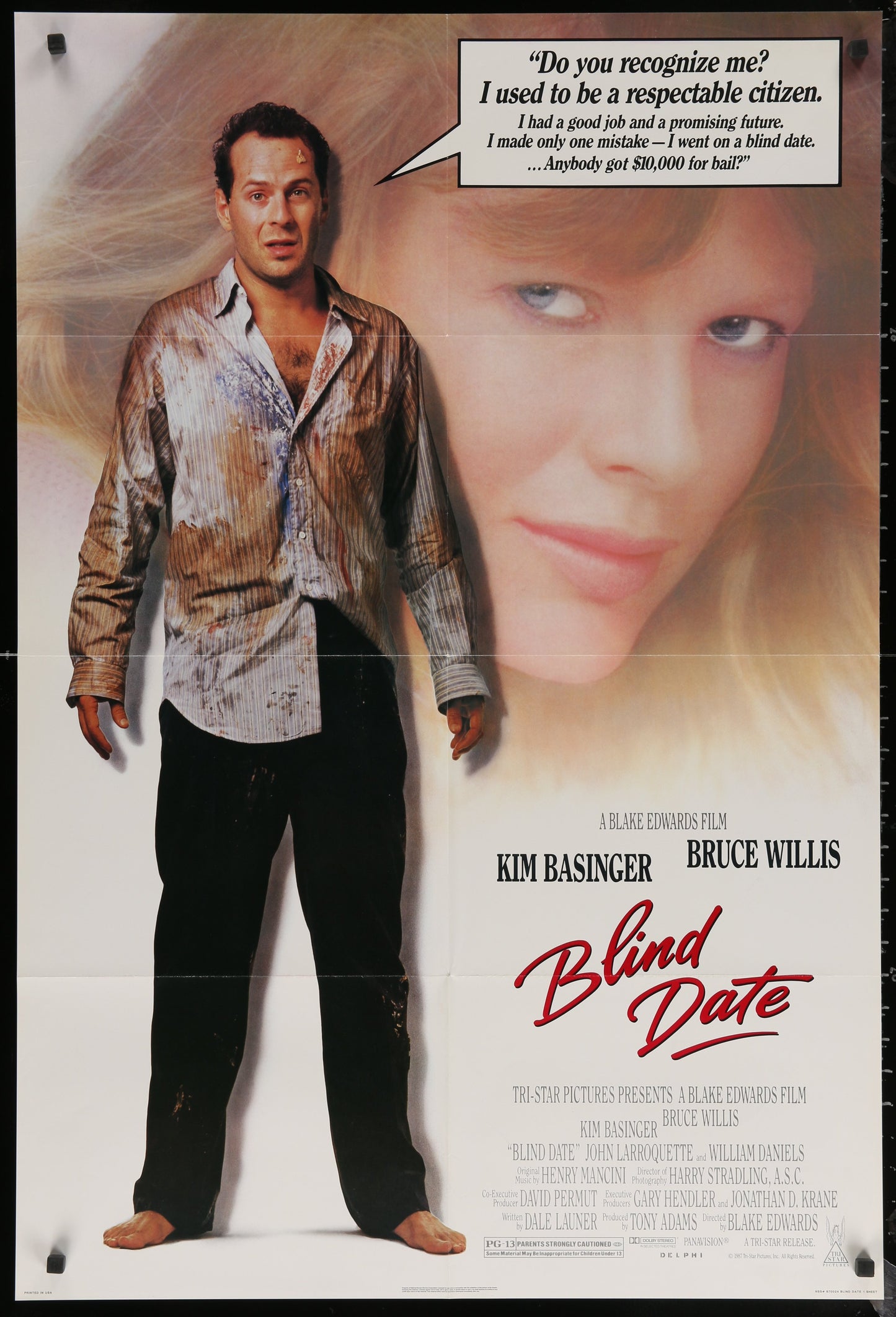 Blind Date (1987) Original US One Sheet Movie Poster