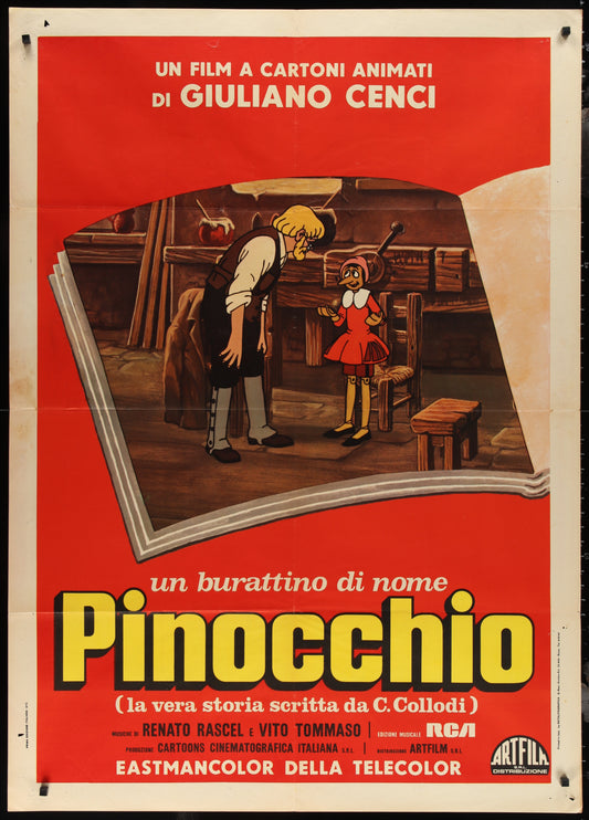 Pinocchio (1972) Original Italian One Panel Movie Poster