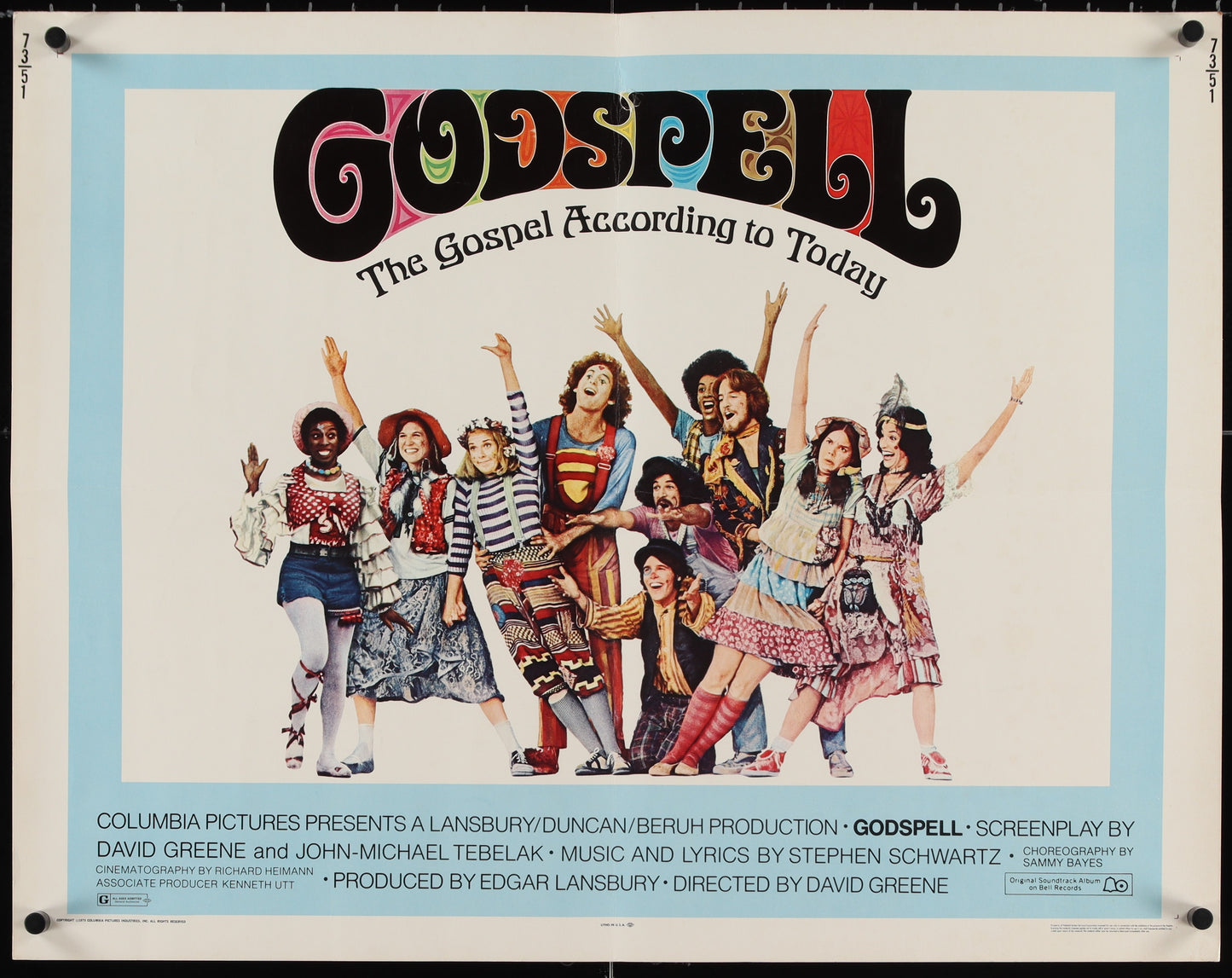 Godspell (1973) Original US Half Sheet Movie Poster