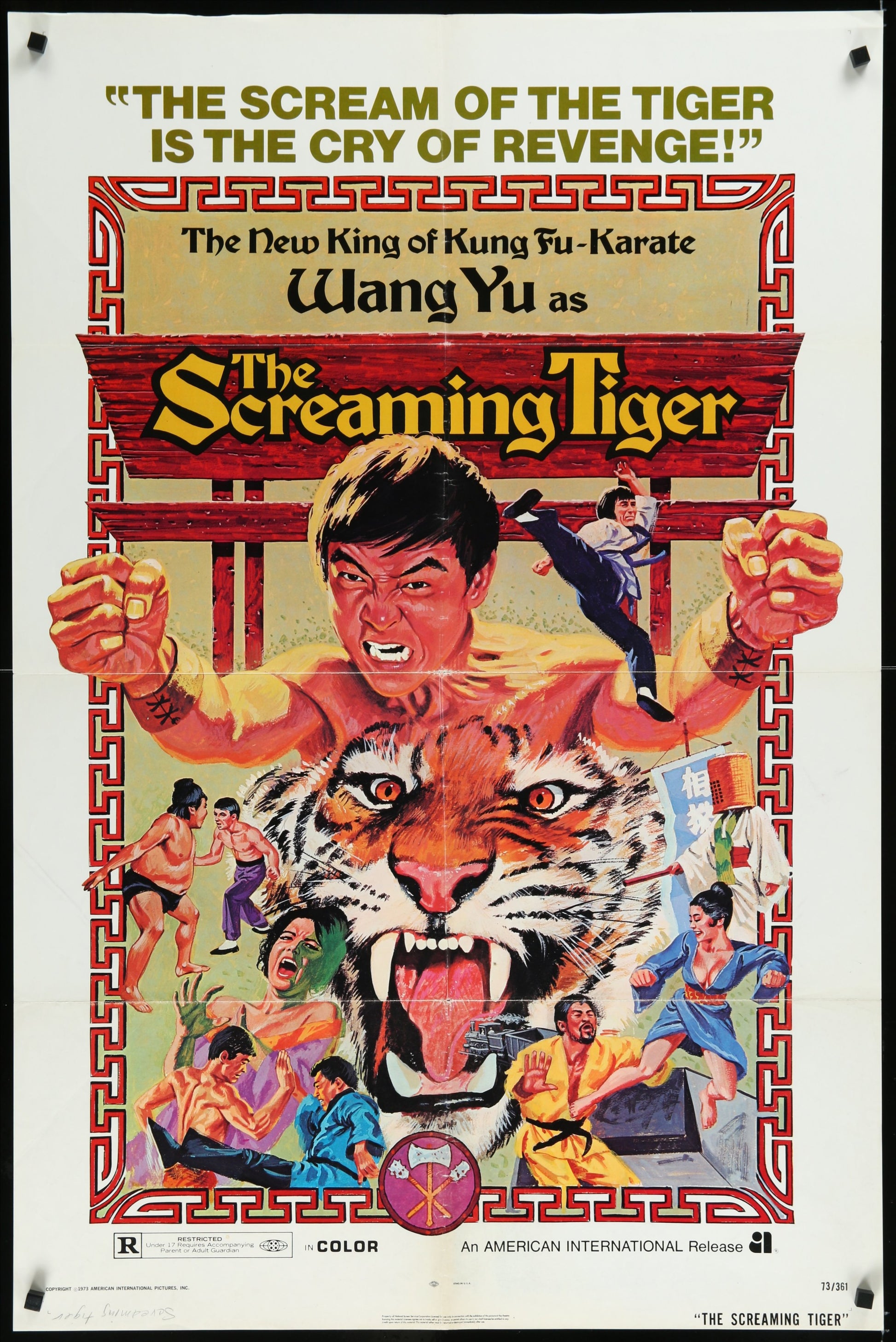 The Screaming Tiger (1973) Original US One Sheet Movie Poster