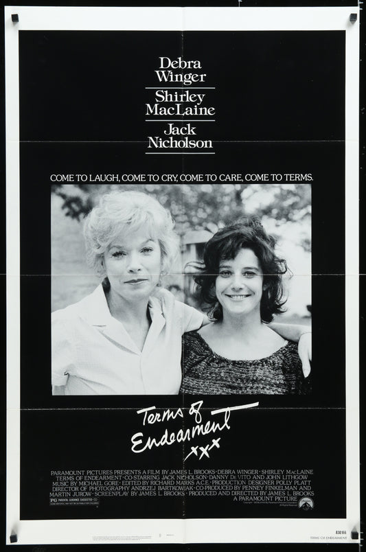 Terms Of Endearment (1983) Original US One Sheet Movie Poster