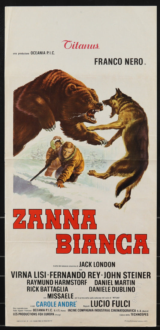 White Fang (1972) Original Italian Locandina Movie Poster