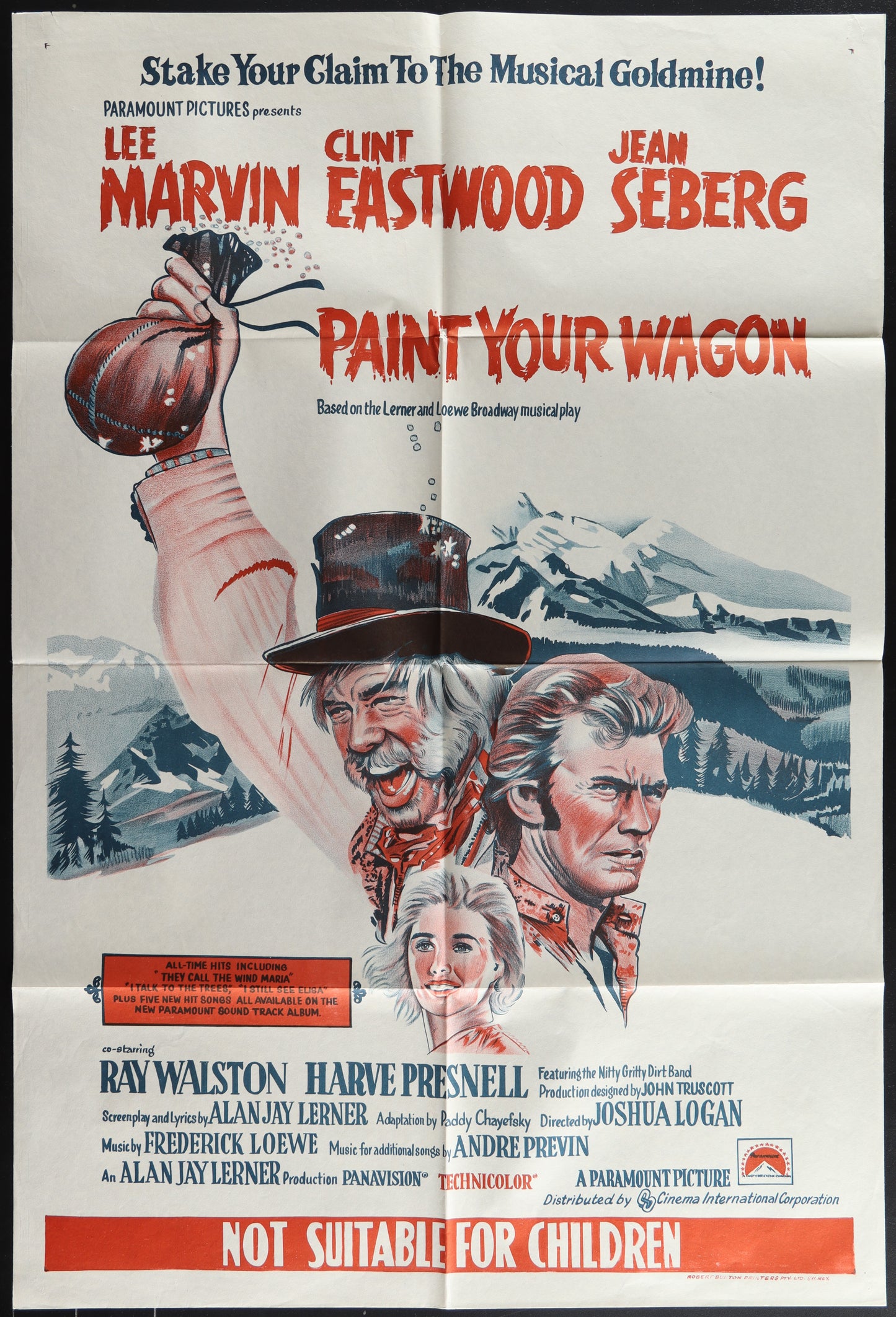 Paint Your Wagon (1969) Original Australian One Sheet Movie Poster