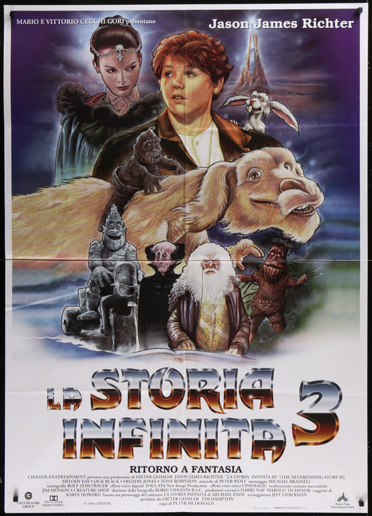 The Never Ending Story III (1994) Original Italian One Panel Movie Poster