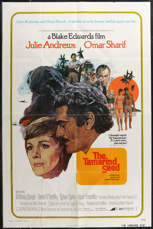 The Tamarind Seed (1974) Original US One Sheet Movie Poster