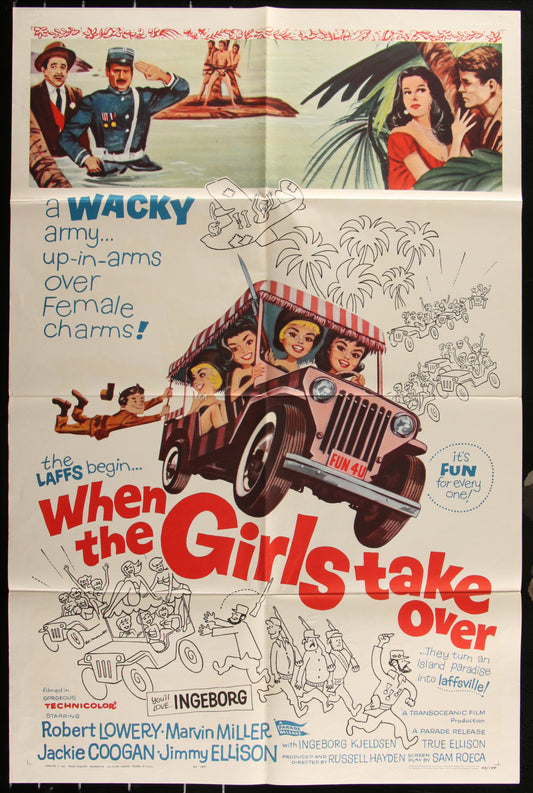 When The Girls Take Over (1962) Original US One Sheet Movie Poster