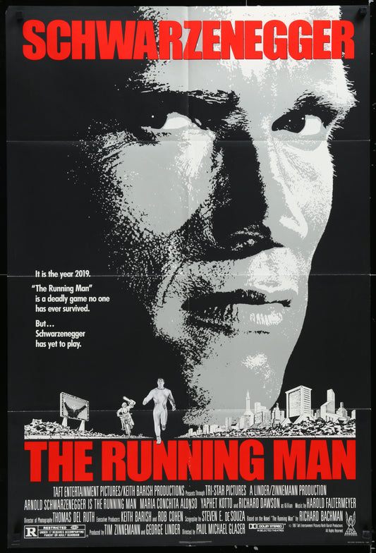 The Running Man (1987) Original US One Sheet Movie Poster