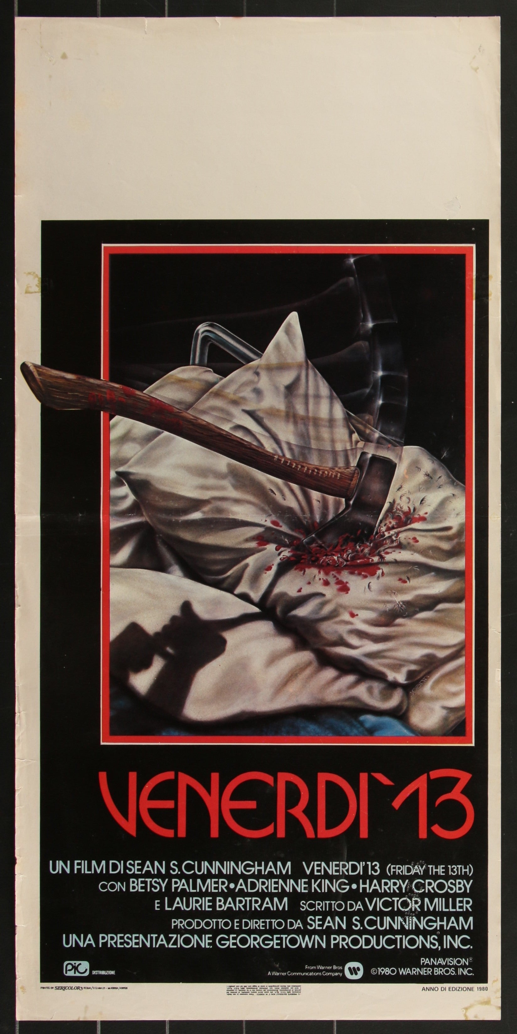 Friday The 13th (1980) Original Italian Locandina Movie Poster