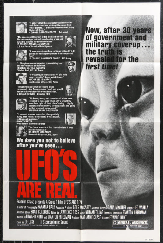 UFO's Are Real (1979) Original US One Sheet Movie Poster