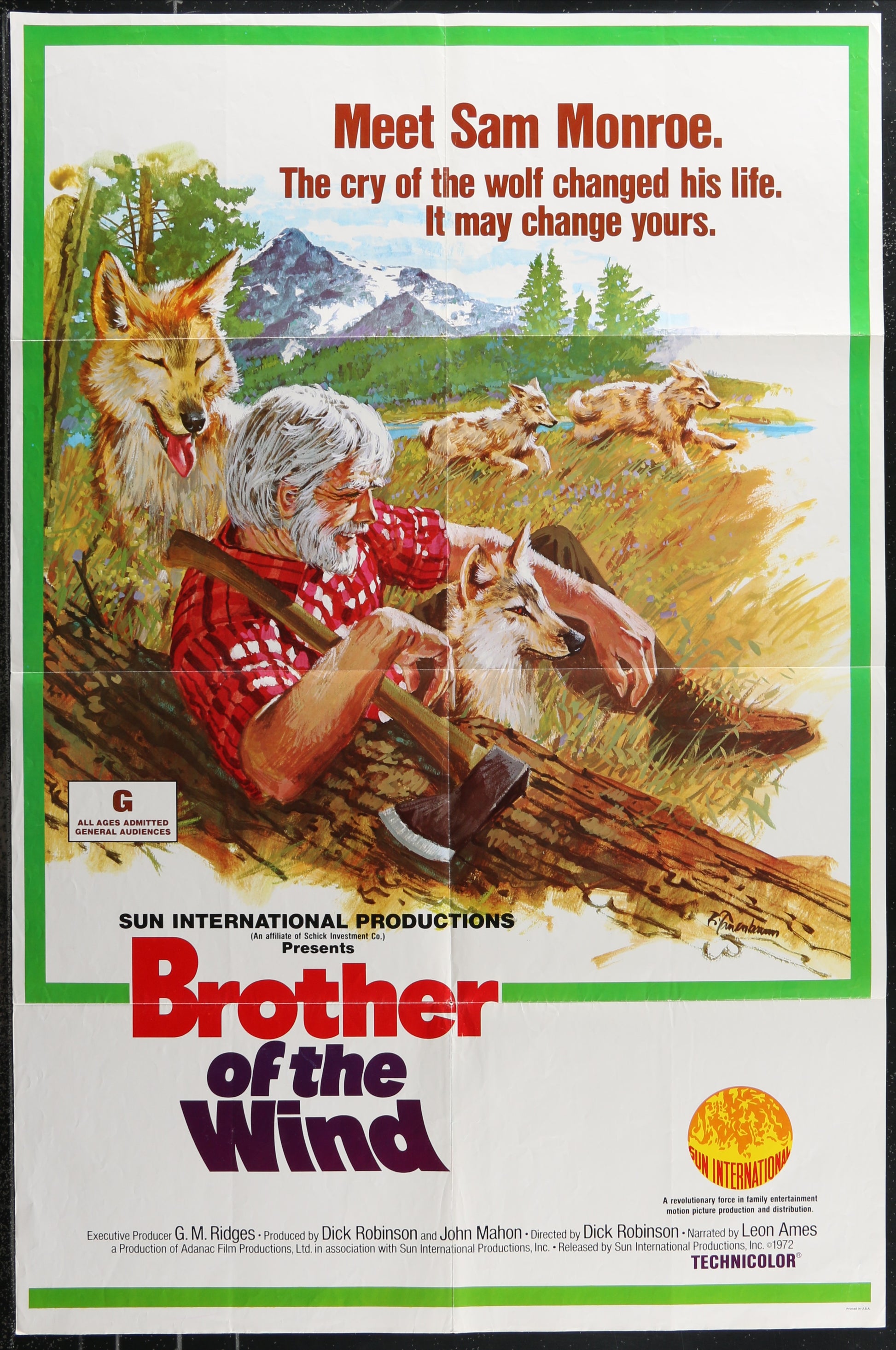 Brother Of The Wind (1972) Original US One Sheet Movie Poster