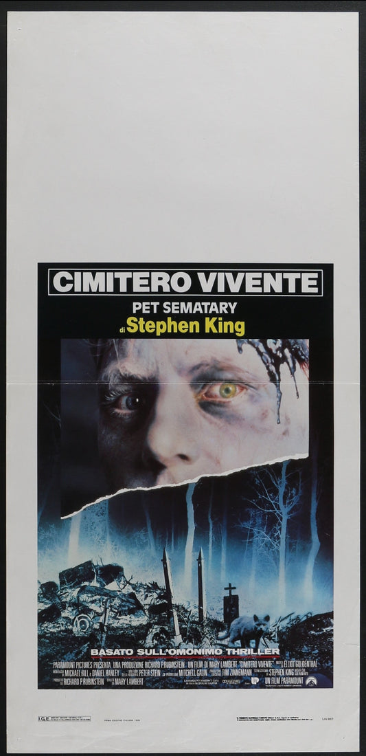 Pet Sematary (1989) Original Italian Locandina Movie Poster