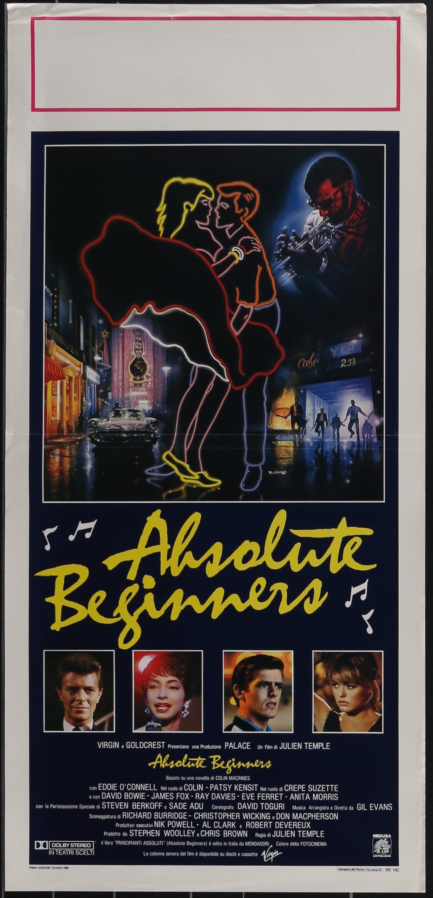 Absolute Beginners (1986) Original Italian Locandina Movie Poster