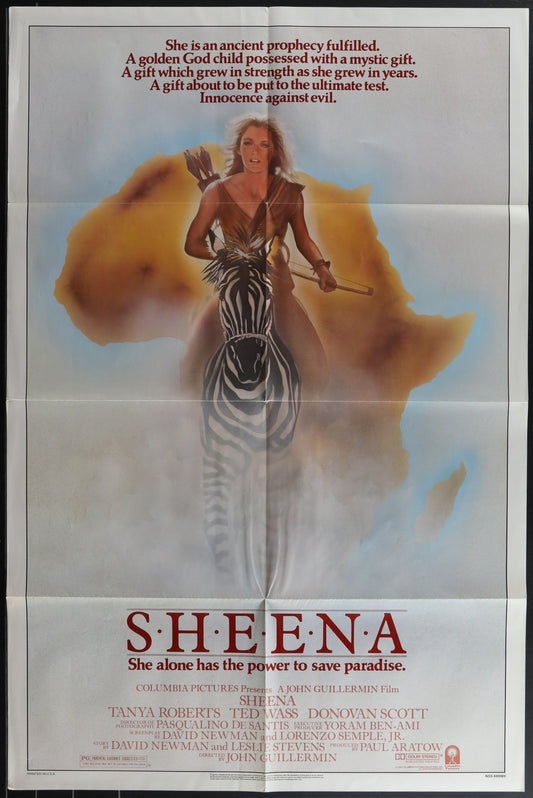 Sheena (1984) Original US One Sheet Movie Poster