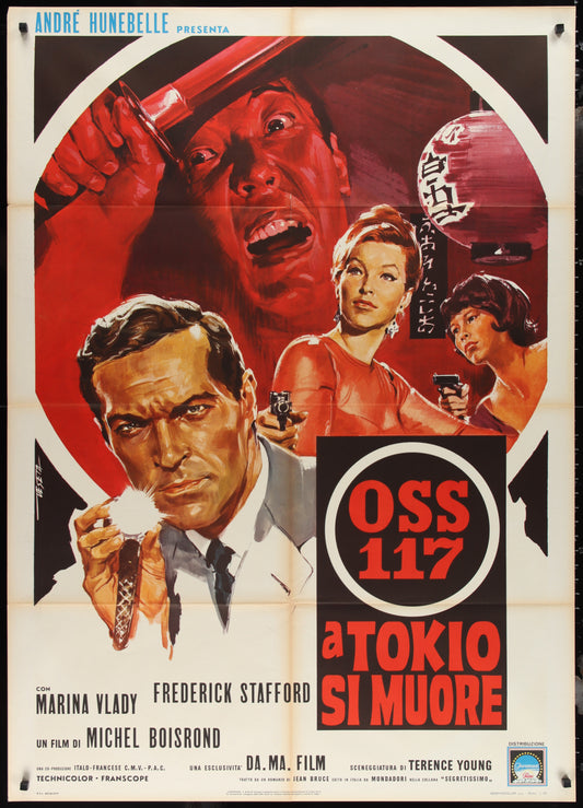 O.S.S. 117 - Terror In Tokyo (1966) Original Italian One Panel Movie Poster